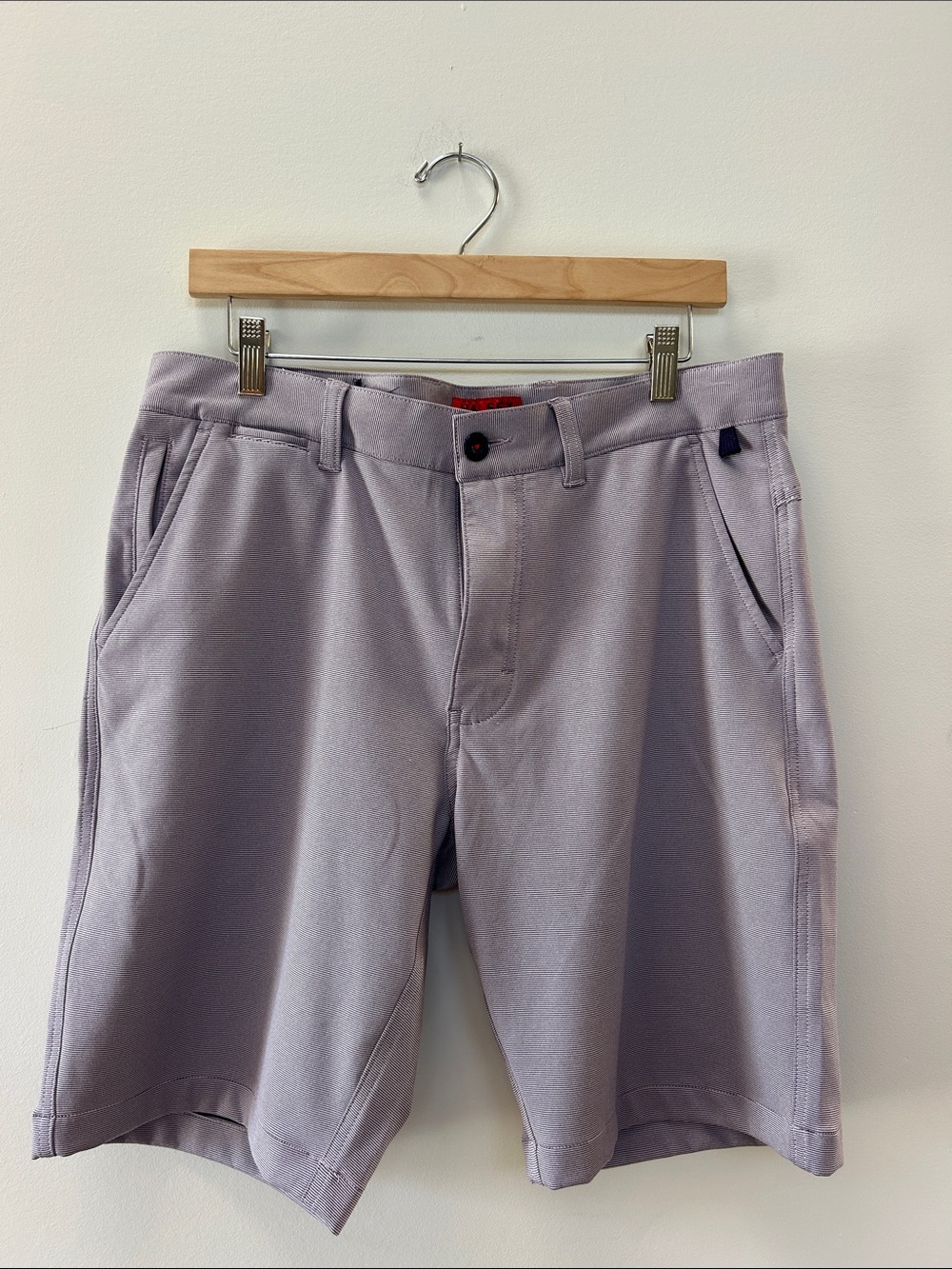 Men's Light Lavender Flat-Front Shorts